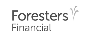A logo of the word 'Foresters' in green stylized lettering with an illustration of a tree in the background, symbolizing growth and stability.